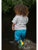 Little Green Radicals Kurzärmeliges Henley-Top in Bunt mit lockerer Passform