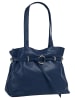 Samantha Look Handtasche echt Leder in blau
