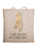 Mr. & Mrs. Panda Shopper Bag Otter Bauch mit Spruch in Grau Pastell