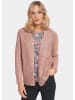 GOLDNER Zeitlose Strickjacke in Grobstrick in rosé / melange