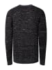 Rusty Neal Grobstrick mit Kontrastfarben Rundhals-Pullover in Schwarz