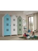 58 aufm Kessel REGALSCHRANK Set Kania 173x37x171 MDF Weiß /Bunt