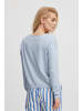 PULZ Jeans Strickpullover PZSARA ONeck Box Pullover - 50206085 in blau