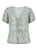 Sublevel Design Bluse mit Schleifen und Rüschen, Kurzarm Offen in Grün