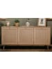 Furn.Design Sideboard Eiche Sonoma, Bast-Dekor 150 cm, Kommode skandinavisch