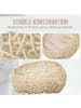 Pawhut Rattan Katzenkorb Beige Metalldraht