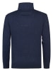 Petrol Industries Pull Zippé Demi-Zip en Maille Denver in Blau