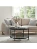 VASAGLE Couchtisch Baris in Schwarz - (B)80 x (H)45 x (T)80 cm