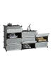 relaxdays Schuhschrank in Schwarz - (B)94 x (H)90 x (T)37 cm
