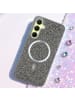 cadorabo Hülle für Samsung Galaxy A35 5G Glitzer Schutzhülle in Grau