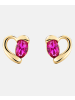Diamant L'éternel Ohrringe aus 585 Gelbgold mit Rubin