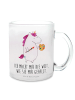 Mr. & Mrs. Panda Glühweinbecher Einhorn Künstler mit Spruch in Transparent