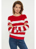 usha BLUE LABEL Damen Pullover in Rot Weiss