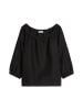 Marc O'Polo Leinen-Carmenbluse regular in Schwarz