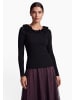 Zero  Feinstrickpullover mit Rippenstruktur in Black Beauty