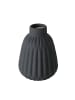 Boltze Keramikvase mit Rillen, ESKO in Schwarz, Ø 8 x (H) 10,5 cm