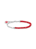 Thomas Sabo Member Charm-Armband Rote Beads Und Gliederelemente in silber, rot