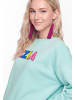 IZIA Women Sweatshirt in Aqua