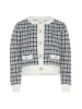 faina Women Cardigan in Schwarz Wollweiss