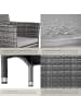 tectake 2er Set Rattanstuhl Nantes 59 x 57 x 85 cm, grau/hellgrau