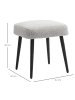 HOMCOM Fußhocker-42L x 42B x 44H cm-Hellgrau