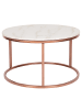 Beliani Couchtisch CORAL in Roségold/Beige - (W) 70 x (H) 43 x (L) 70 cm