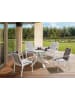 Beliani 5-tlg Gartentisch Set MALETTO/BUSSETO in Weiß/Grau/Braun