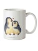 Mr. & Mrs. Panda Haferl Pinguin umarmen ohne Spruch in Weiß