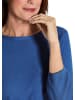 GOLDNER Kurzgröße:  Eleganter Baumwollpullover, Halbarm in royalblau