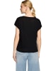 Zero  Kurzarm-Shirt mit V-Ausschnitt in Black Beauty