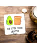 Mr. & Mrs. Panda Untersetzer Set Avocado Toast mit Spruch in Weiß
