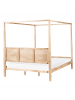 Beliani Himmelbett HAUTERIVES in Braun - (W) 185 x (H) 204 x (L) 211 cm