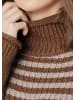 MADELEINE Softer Schurwoll-Pullover mit stylischen Streifen in kitt / macchiato