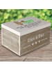 Mr. & Mrs. Panda Box Holz Oma Baden mit Spruch in Grau Pastell