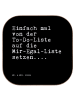 Mr. & Mrs. Panda Untersetzer Einfach mal von der... mit Spruch in Schwarz