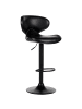 Beliani 2er-Set Drehhocker CONWAY in Schwarz/Schwarz