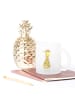 Mr. & Mrs. Panda Trinkglas Giraffe Blumenkranz ohne Spruch in Transparent