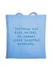 Mr. & Mrs. Panda Shopping Tasche Spruch Ein schwieriges Gespräch... in Sky Blue