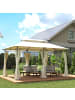 Outsunny Pavillon 397L x 297B x 265H cm Cremeweiß