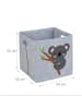 relaxdays 4 x Aufbewahrungskorb "Koala" in Grau  - (B)34 x (H)33 x (T)32 cm