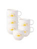 Villeroy & Boch 6er Set Henkelbecher Hello Sunshine With Love in 290 ml in weiß-gelb