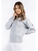 DreiMaster Damen Oversize Sweatshirt in Hellgrau Melange
