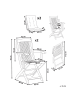 Beliani 2er-Set Gartenstuhl MAUI PREMIUM in Heller Holzfarbton/Beige