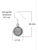 mantraroma 925er Silber - Ohrringe (L) 12 x (B) 30 mm mit Rosenquarz