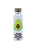 Mr. & Mrs. Panda Wasserflasche Avocado Glücklich mit Spruch in Weiß