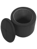 Beliani Pouf MARYLAND in Schwarz - (W) 38 x (H) 40 x (L) 38 cm