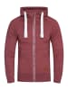 behype Sweatjacke - BHOMNOI Hoodie Weicher Kapuzenpullover Sweatshirt in Weinrot