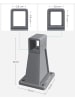 SONGMICS Wandhalter für Seitenmarkisen Sheld in Grau - (B)9 x (H)8 x (T)13 cm