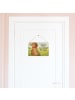 Mr. & Mrs. Panda Deko Schild Hund Blume Design mit Spruch in Weiß