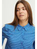 PULZ Jeans Langarmbluse PZSAVINO Shirt  - 50207178  Feminine Bluse mit Puffärmeln in Blau